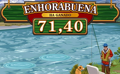 Bonificación de Pesca con Mosca de Alaskan Fishing slot, de Microgaming.