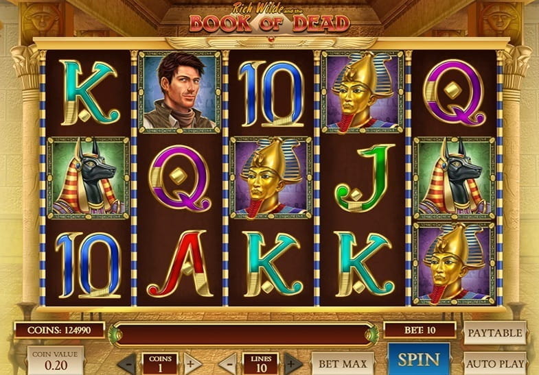 Slot Book of Dead de Play N´ Go con temática egipcia