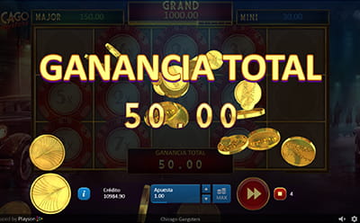 Gran premio en la tragaperras Chicago Gangsters.