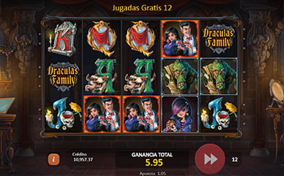 Juego de bonificación llamado de Dracula's Family slot de Playson