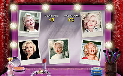 Función Backstage Bonus de la slot Marilyn Monroe