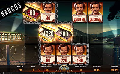 Juego de bonificación Locked Up de Narcos slot de NetEnt