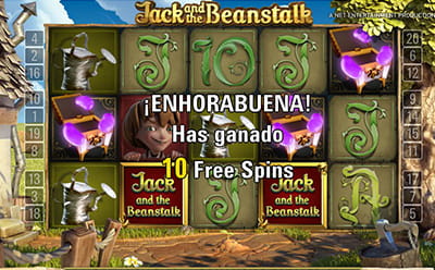 giros gratis en Jack and the Beanstalk
