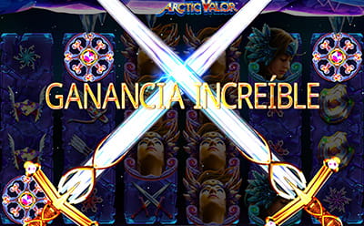 Felicitación por un gran premio obtenido en la tragaperras Arctic Valor.