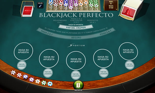 Blackjack Perfecto de Playtech en casino Sportium