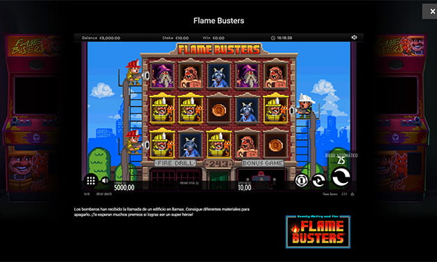 Juego principal de la slot Flame Busters