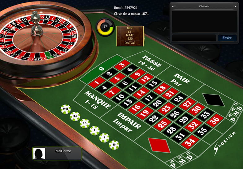 Mesa de Ruleta Francesa Multijugador.