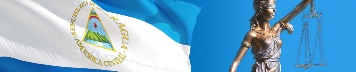 Le drapeau national du Nicaragua.