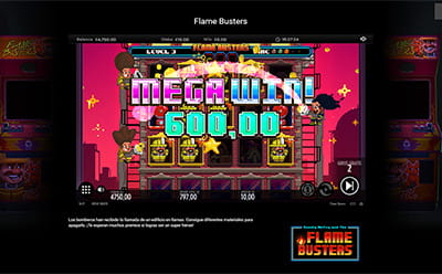 Mega ganancia en los giros gratis de la slot Flame Busters.