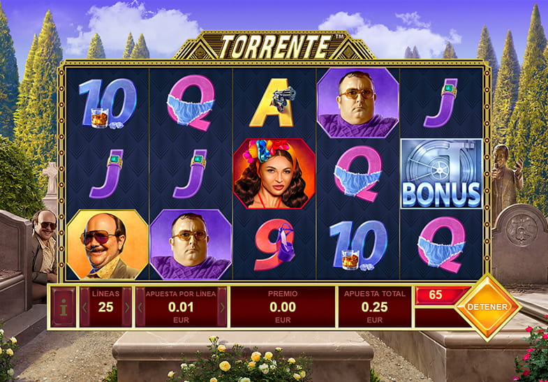 Panel de juego de Torrente de Playtech.