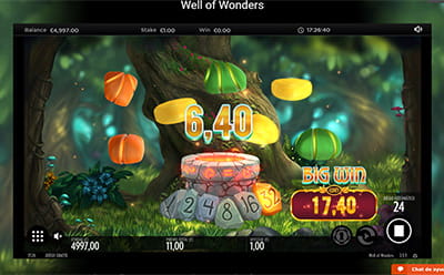 Multiplicador x32 de Well of Wonders slot de Thunderkick