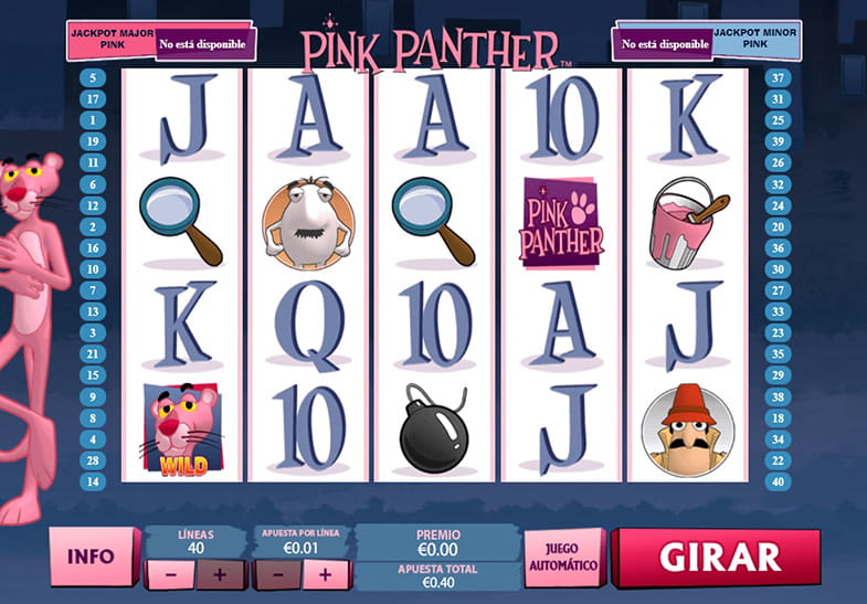 La tragaperras Pink Panther de Playtech.