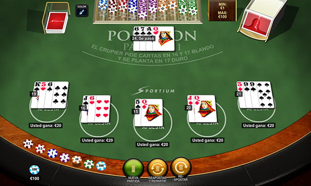 Pontoon de Playtech en casino Sportium