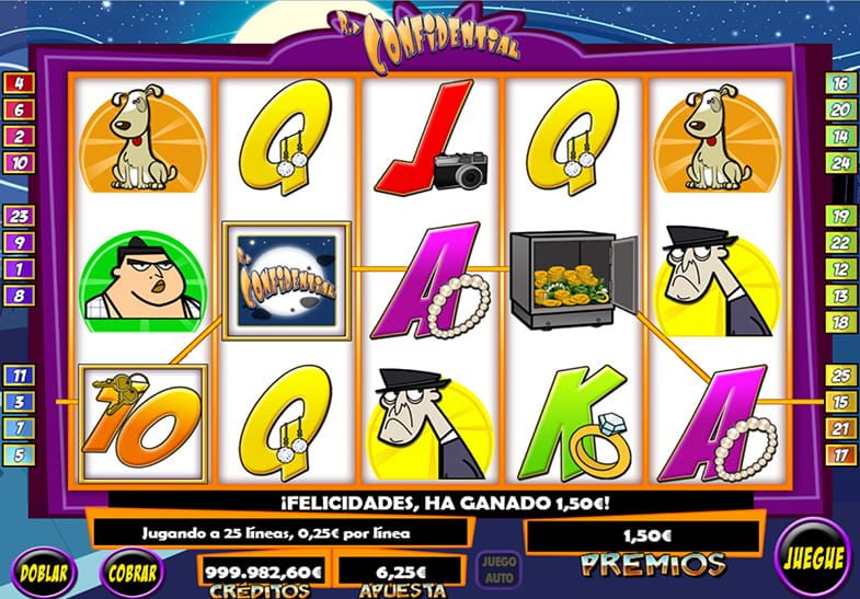 Panel del juego principal de R.F Confidential de R. Franco