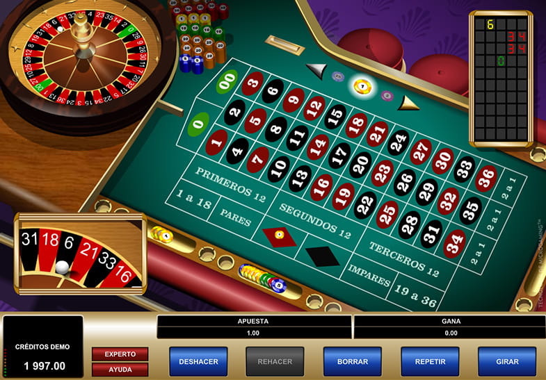ruleta americana en modo demo