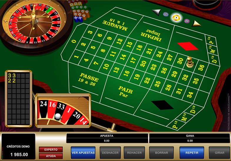 Demo versión de la ruleta francesa de Microgaming