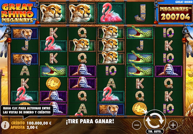 Tragaperras Great Rhino Megaways