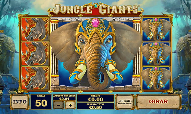 Pantalla de inicio de la slot Jungle Giants