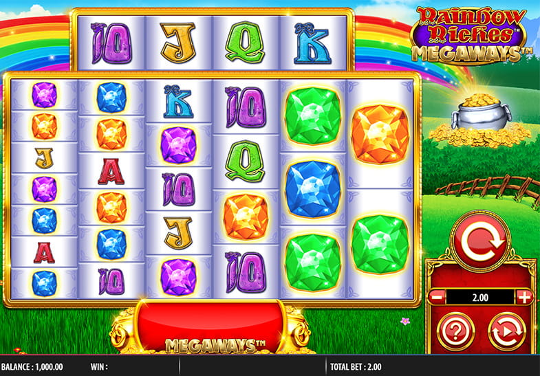 Pantalla de la slot Rainbow Riches Megaways