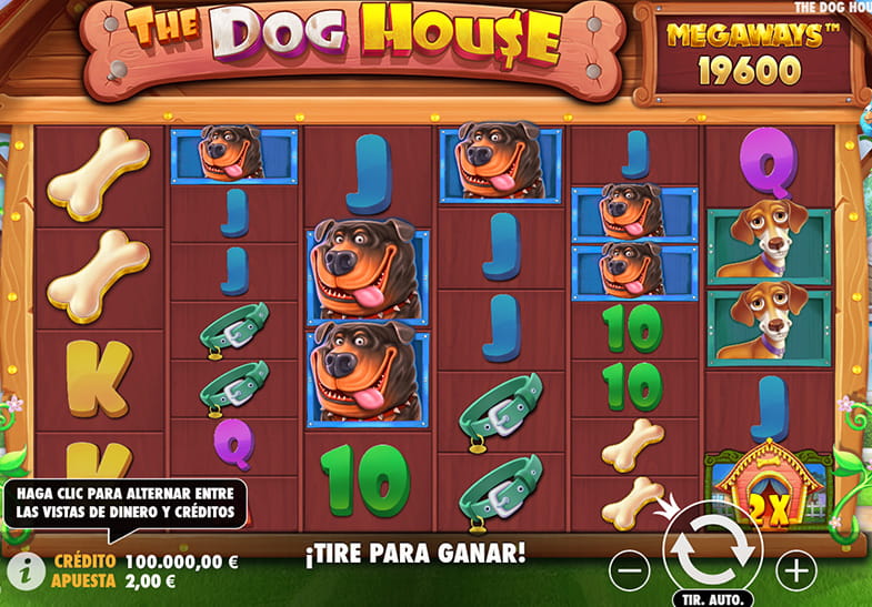 Pantalla de inicio de la slot The Dog House Megaways
