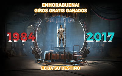 Tiradas gratis en la slot Terminator Genisys desbloqueadas, el juego ofrece elegir entre 1984 y 2017 partidas gratis.