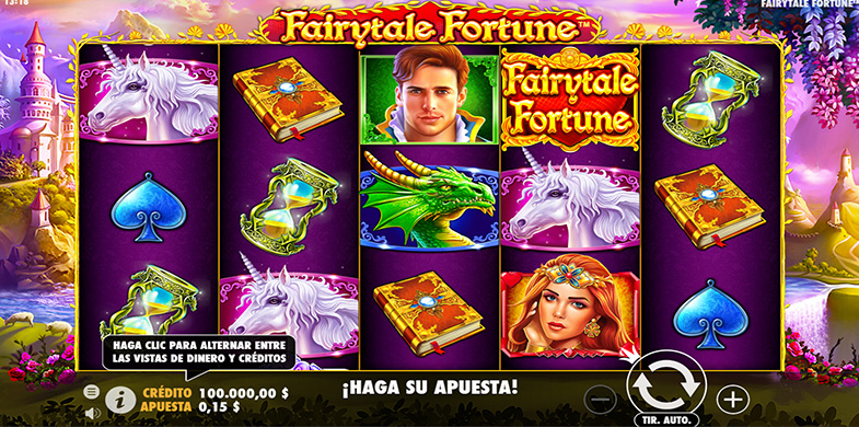 Écran d'accueil de la machine à sous Fairytale Fortune de Pragmatic Play