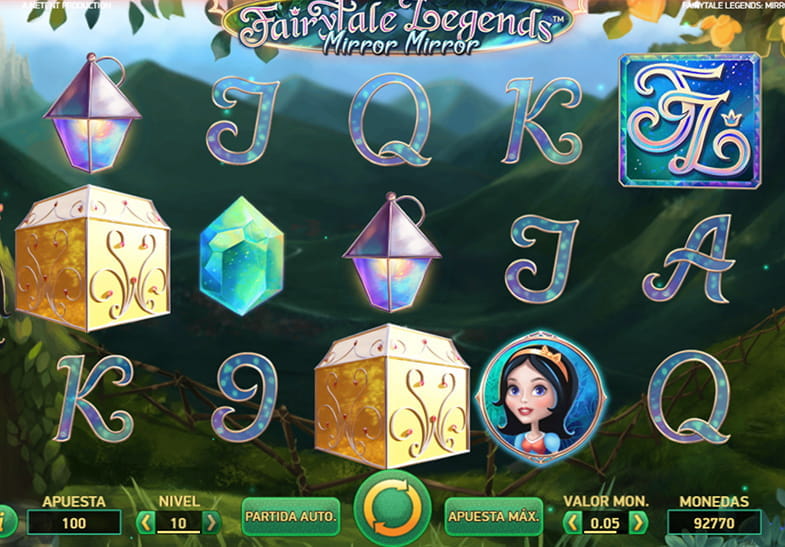 Écran d'accueil du jeu de machine à sous Fairytale Legends Mirror Mirror de NetEnt