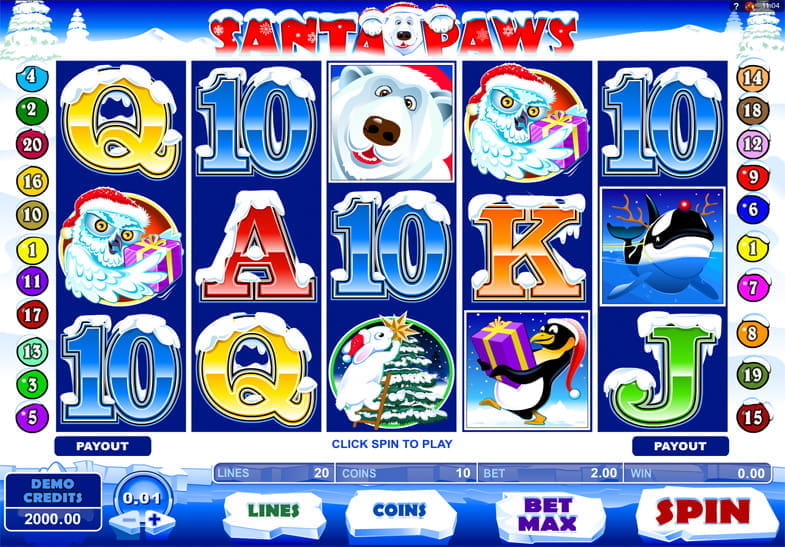 Captura de pantalla de la slot Santa Paws