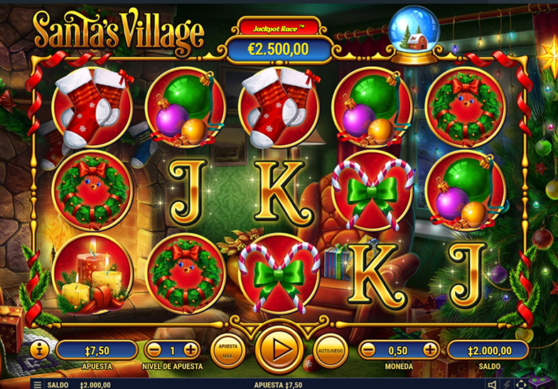 Pantalla del inicio del juego Santa's Village