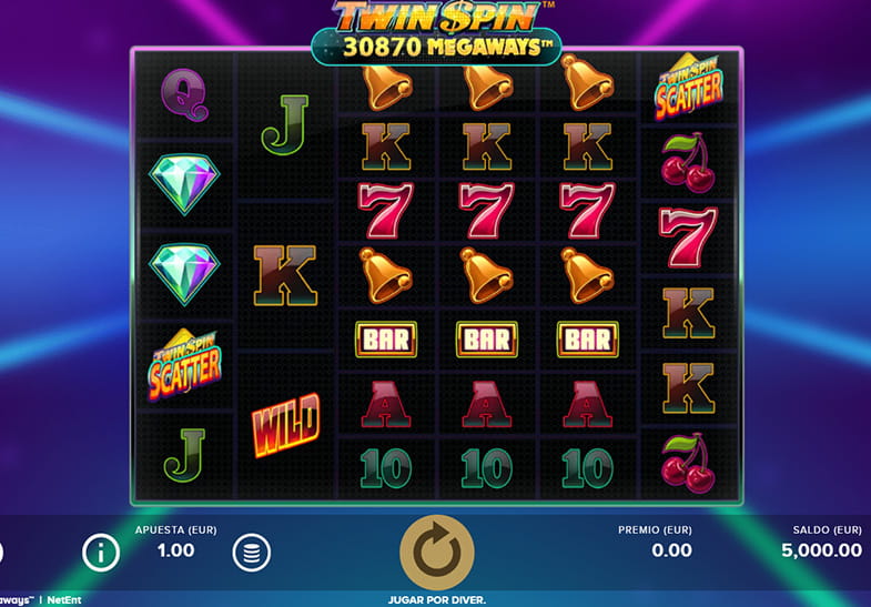 Pantalla inicial de slot Twin Spin Megaways