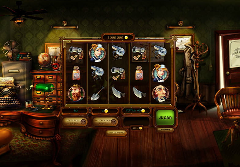 Versión gratuita de la tragaperras The Sherlock Files.