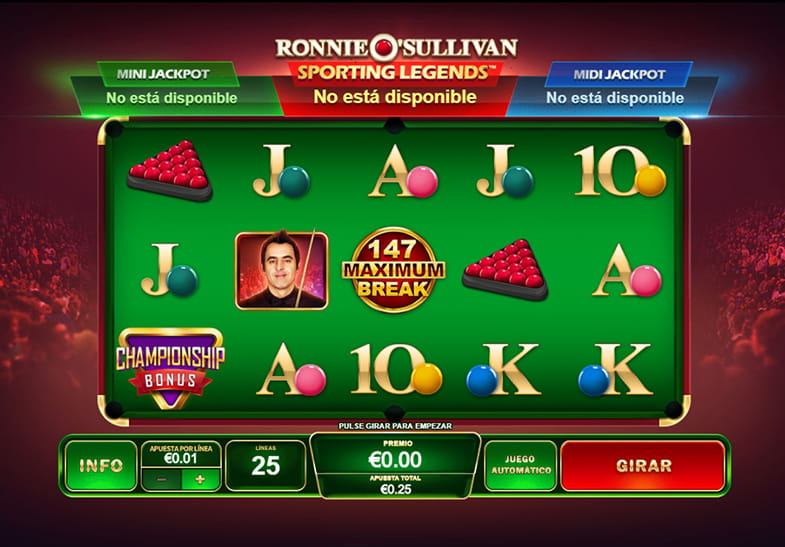Versión demo de la slot Ronnie O'Sullivan.
