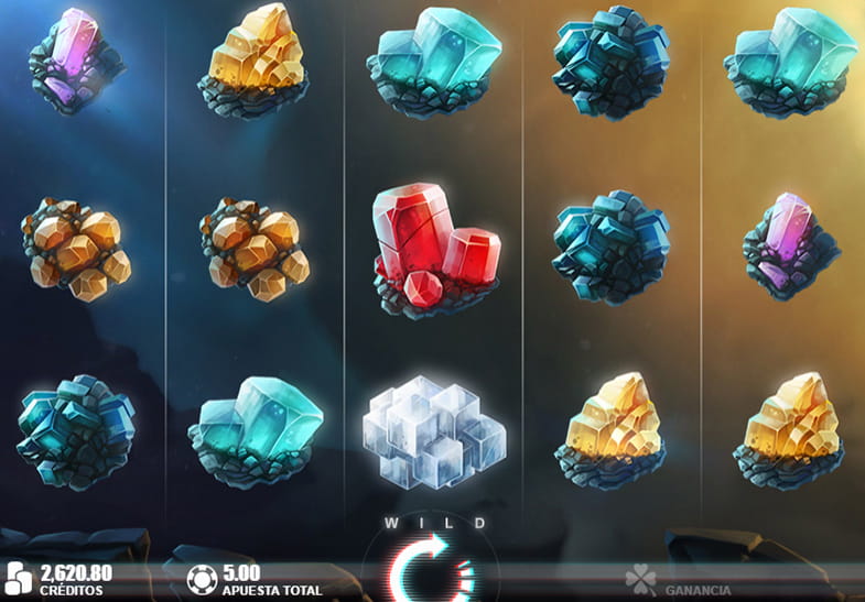 Pantalla de la versión demo de la slot Crystal Rift de Microgaming.