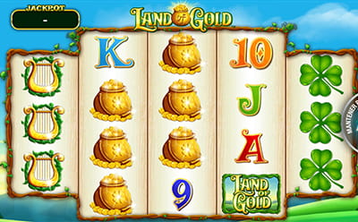 Desarrollo de una partida de Land of Gold Slot desde un positivo Android o iOS.