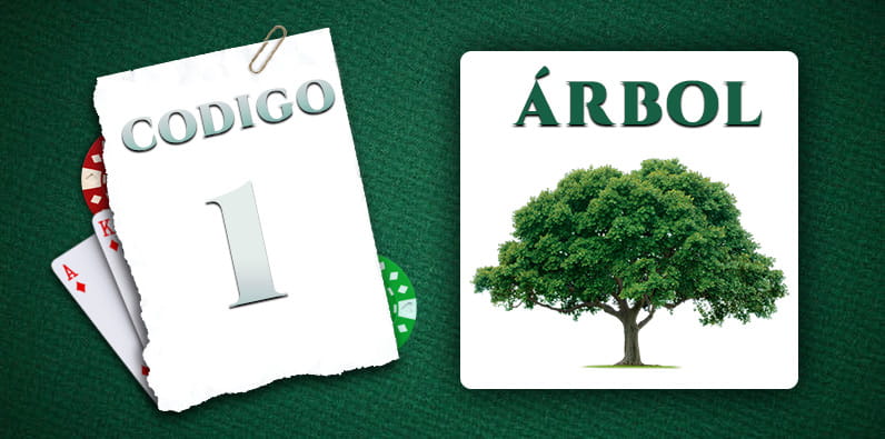 Le mot de code pour 1 est "arbre".