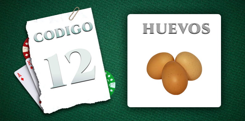 Palabra codificada por 12 es 'Huevos'