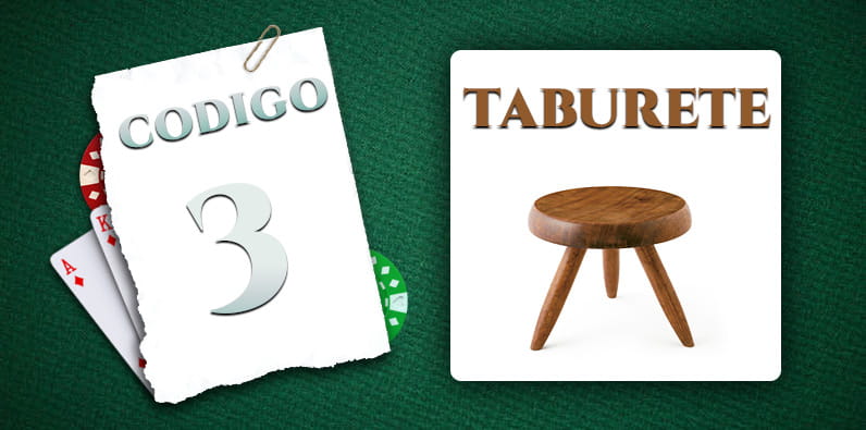 Le mot de code pour 3 est "Tabouret"