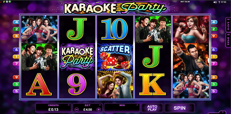 Karaoke Party, slot de Microgaming.