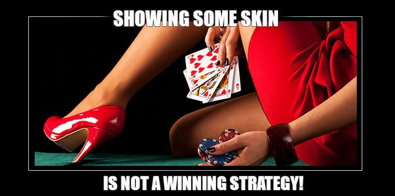 Meme "Montrer la peau n'est pas une bonne stratégie."