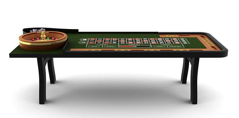 Table basse avec un design de casino.