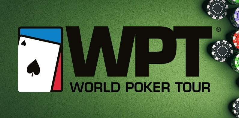 Les mots "world poker tour" et son acronyme WPT