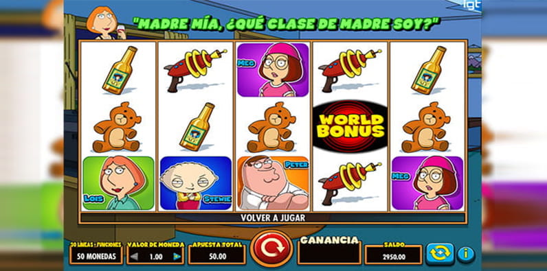 Tragaperras Family Guy inspirada en la serie norteamericana