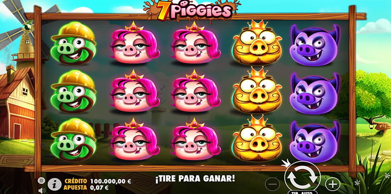 Juego de granja tragaperras 7 Piggies del catálogo de Pragmatic Play 