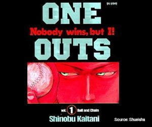 Couverture du premier épisode du manga One Outs en anglais