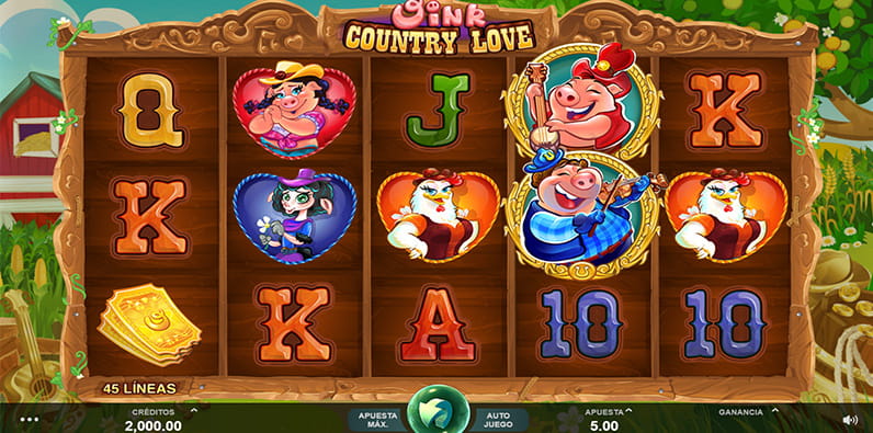 Oink Country Love: Machines à sous Microgaming