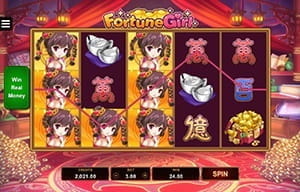 Capture d'écran de la machine à sous Fortune Girl de Microgaming