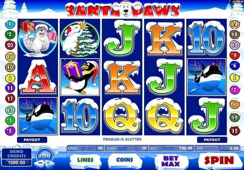 Captura de pantalla de la slot Santa Paws