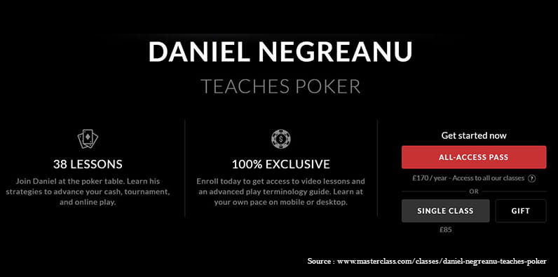 La classe de maître de Daniel Negreanu peut être un excellent cadeau