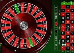 Roulette américaine en ligne et tapis avec des chiffres